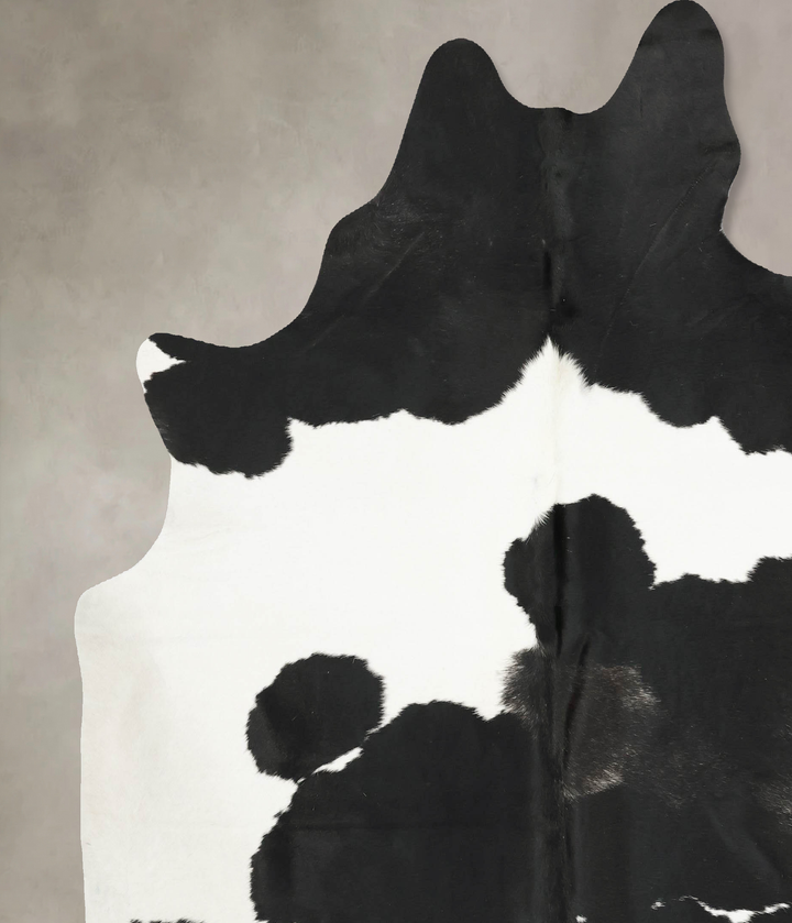 Black and White XX-Large Brazilian Cowhide Rug 8'0"H x 7'3"W #B14721 by Hudson Hides
