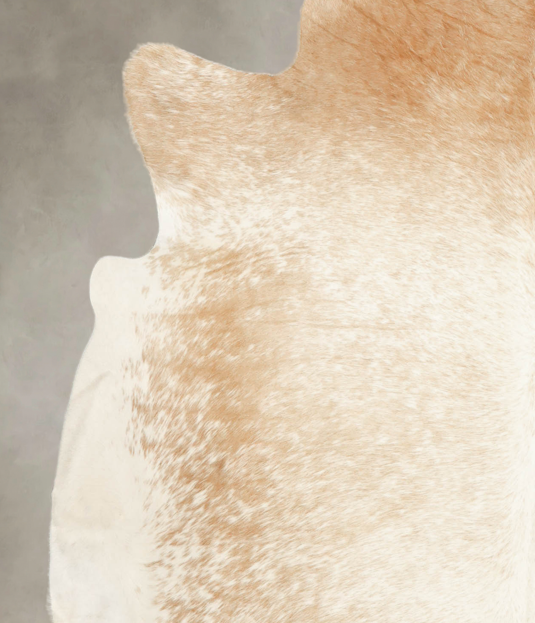 Beige and White X-Large Brazilian Cowhide Rug 6'10"H x 6'5"W #B1473 by