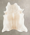 Ivory with Beige X-Large Brazilian Cowhide Rug 7'4