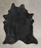 Solid Black X-Large Brazilian Cowhide Rug 7'5