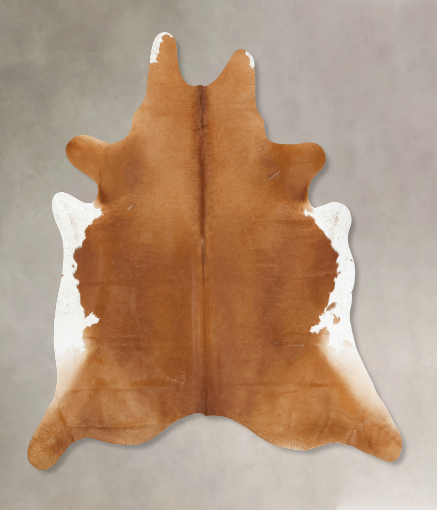 Solid Brown XX-Large Brazilian Cowhide Rug 7'8"H x 7'2"W #B14743 by Hudson Hides