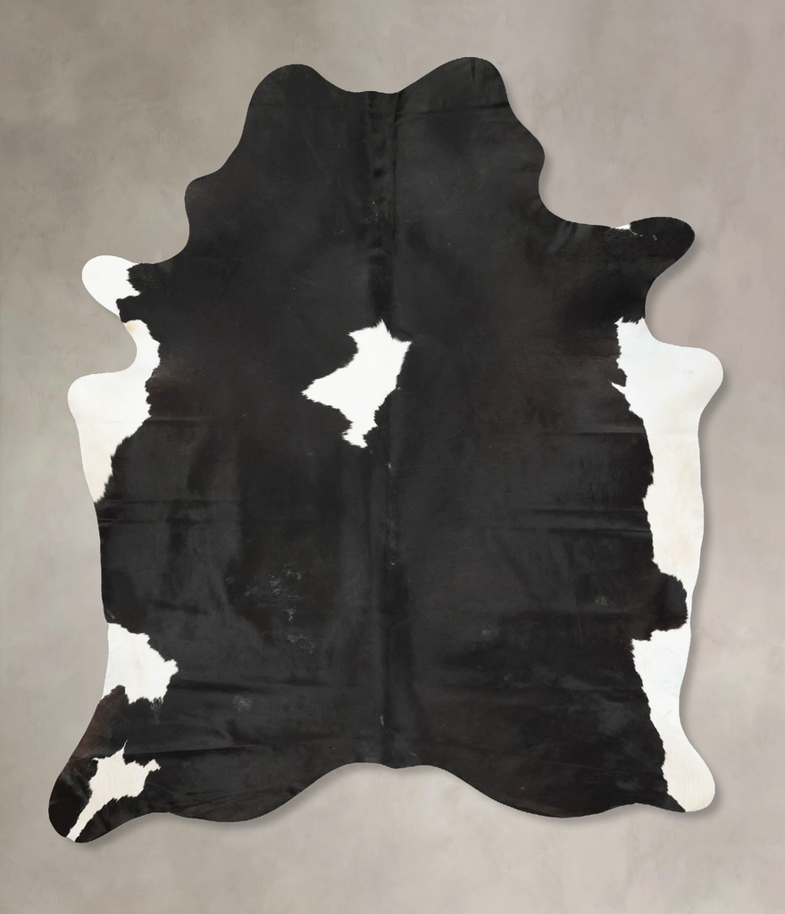 Black and White XX-Large Brazilian Cowhide Rug 9'0"H x 6'6"W #B14748 by Hudson Hides