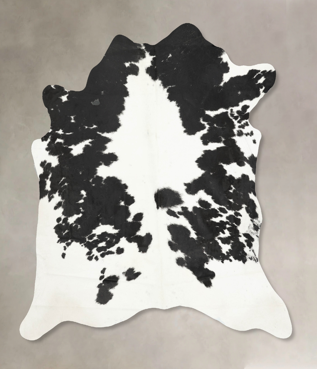 Black and White X-Large Brazilian Cowhide Rug 7'2"H x 6'4"W #B14749 by