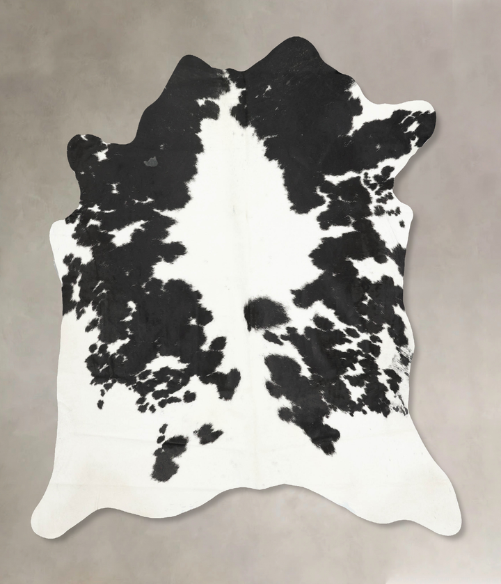 Black and White X-Large Brazilian Cowhide Rug 7'2"H x 6'4"W #B14749 by Hudson Hides