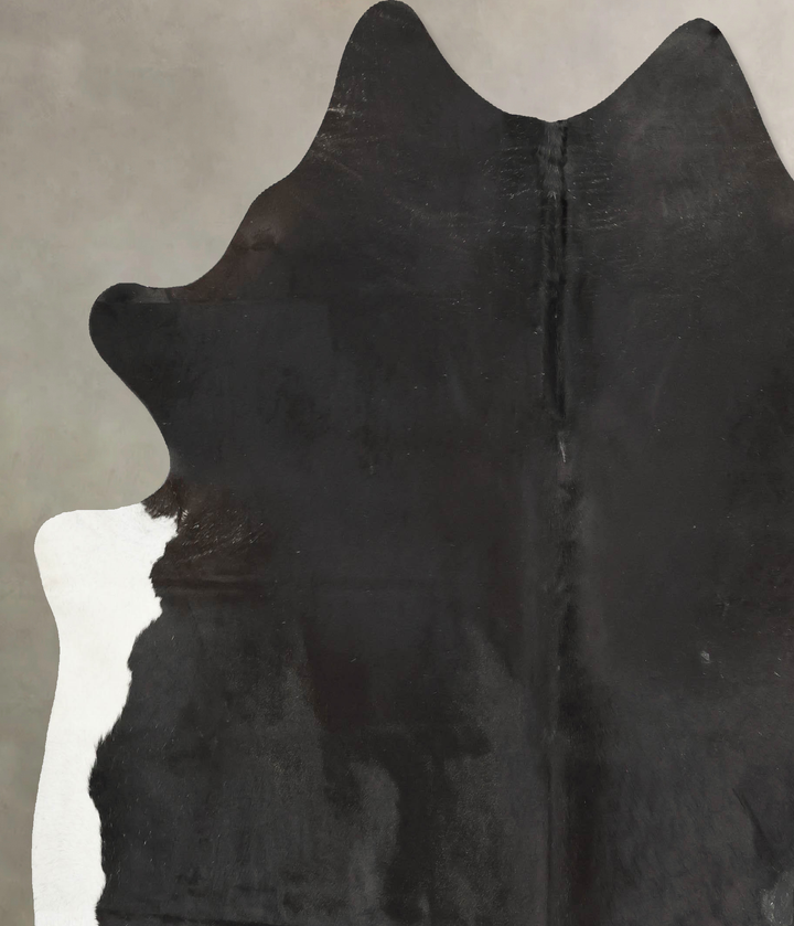 Black and White XX-Large Brazilian Cowhide Rug 7'9"H x 7'2"W #B14758 by Hudson Hides