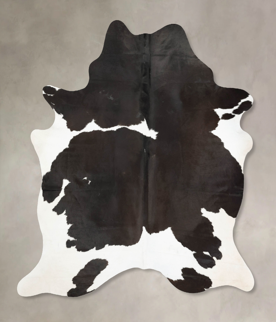 Black and White XX-Large Brazilian Cowhide Rug 8'1"H x 6'7"W #B14764 by Hudson Hides