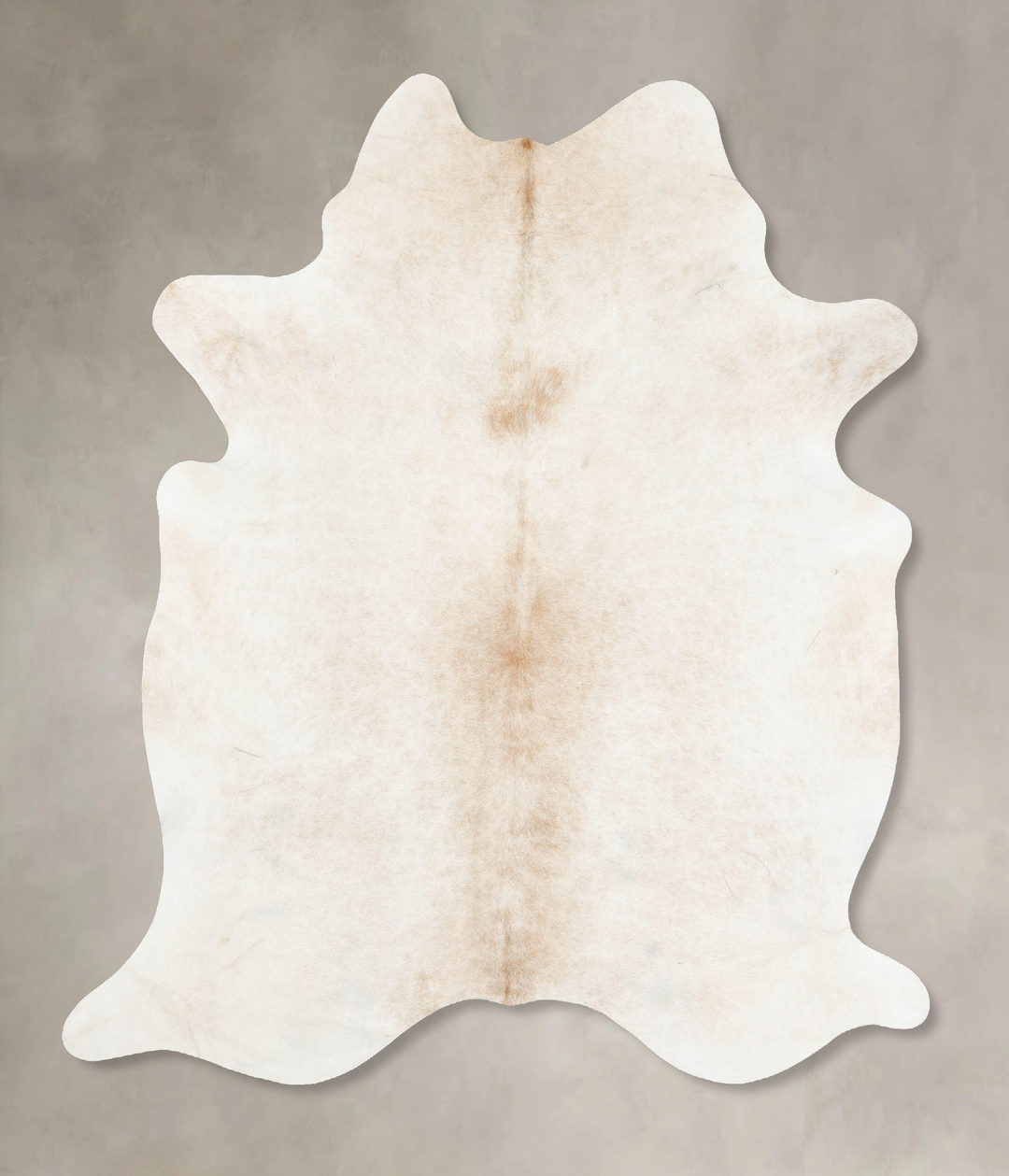 Ivory with Beige X-Large Brazilian Cowhide Rug 7'7"H x 6'3"W #B14775 b