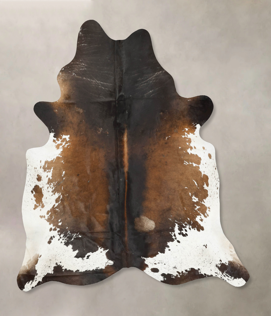 Chocolate and White XX-Large Brazilian Cowhide Rug 8'7"H x 7'5"W #B14777 by Hudson Hides