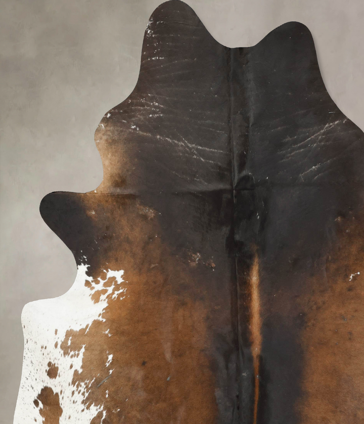 Chocolate and White XX-Large Brazilian Cowhide Rug 8'7"H x 7'5"W #B14777 by Hudson Hides