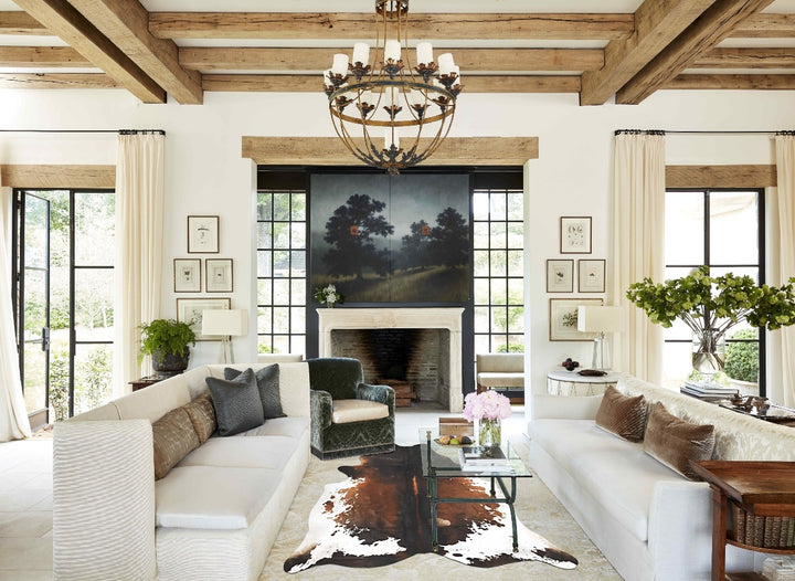 Chocolate and White XX-Large Brazilian Cowhide Rug 8'7"H x 7'5"W #B14777 by Hudson Hides