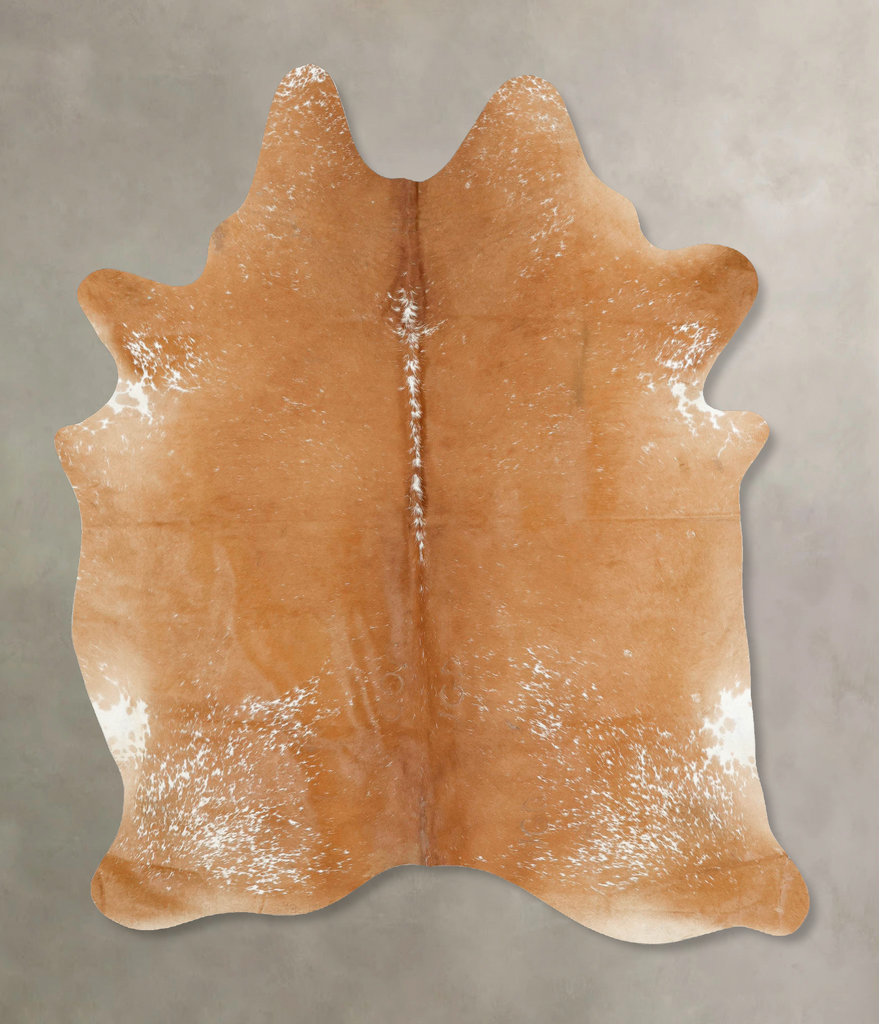 Salt and Pepper Brown X-Large Brazilian Cowhide Rug 7'6"H x 5'10"W #B14781 by Hudson Hides