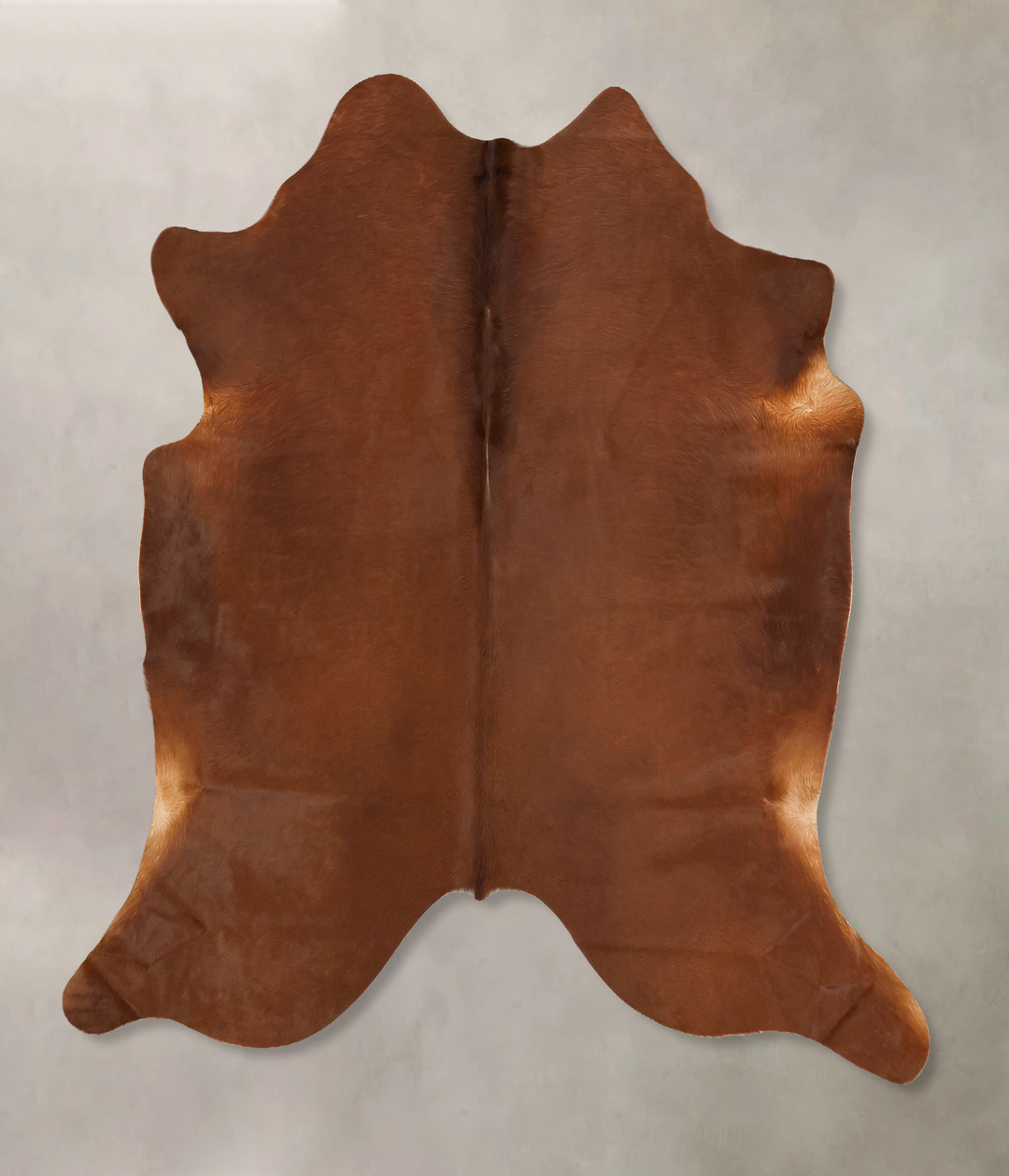 Solid Brown X-Large Brazilian Cowhide Rug 6'8"H x 6'6"W #B14785 by Hud