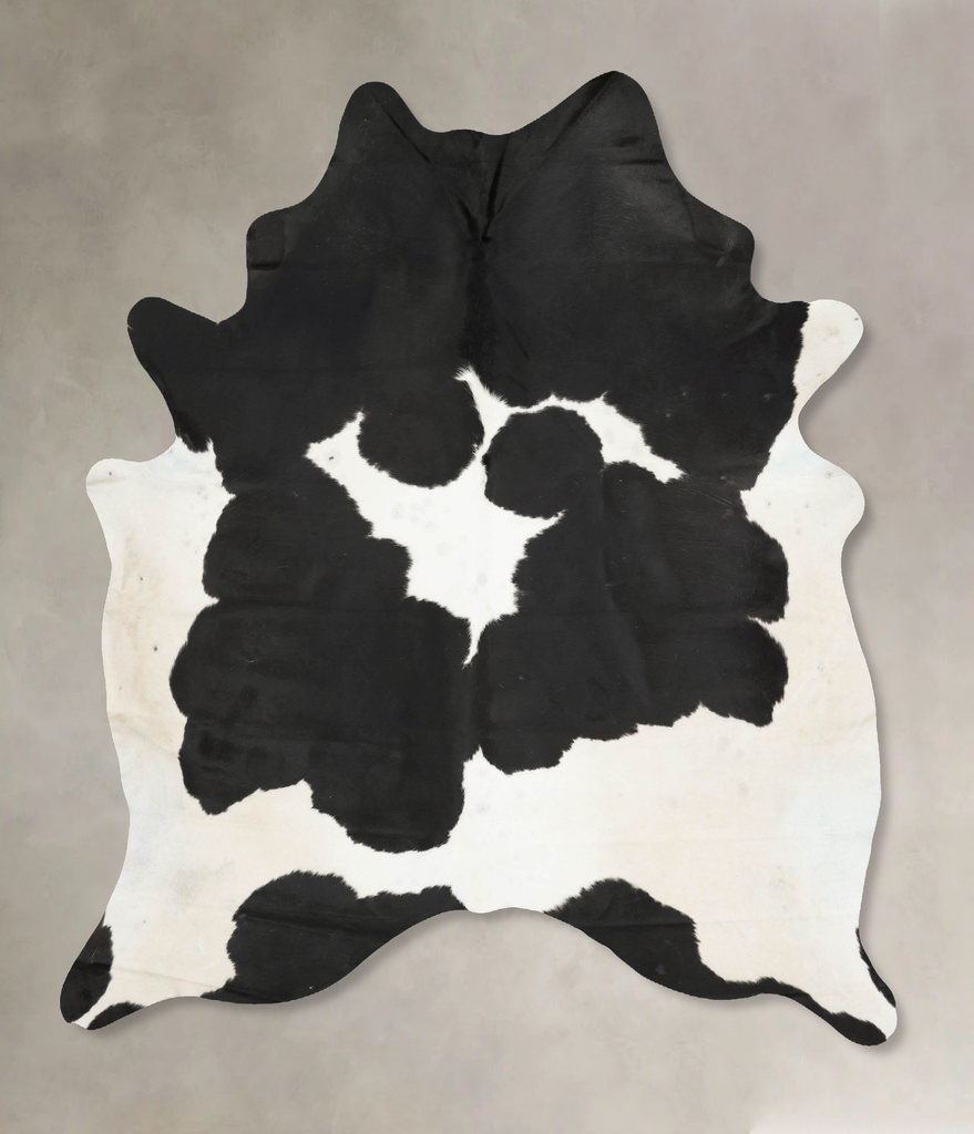 Black and White XX-Large Brazilian Cowhide Rug 7'11"H x 6'5"W #B14787 by Hudson Hides