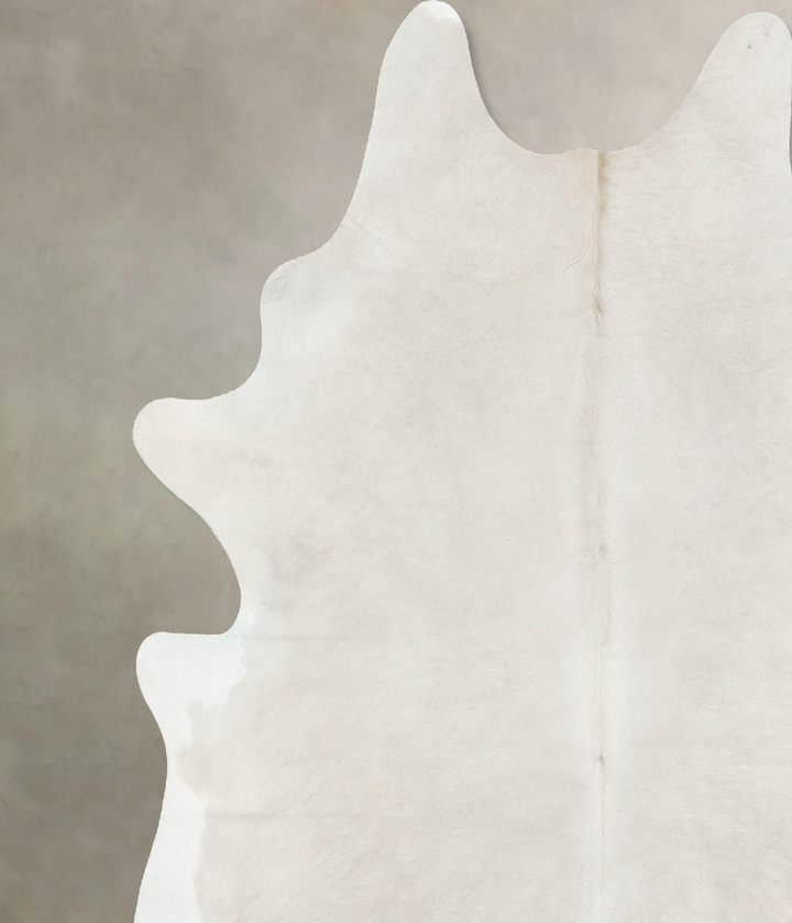 Ivory with Beige XX-Large Brazilian Cowhide Rug 7'6"H x 6'9"W #B14788 by Hudson Hides