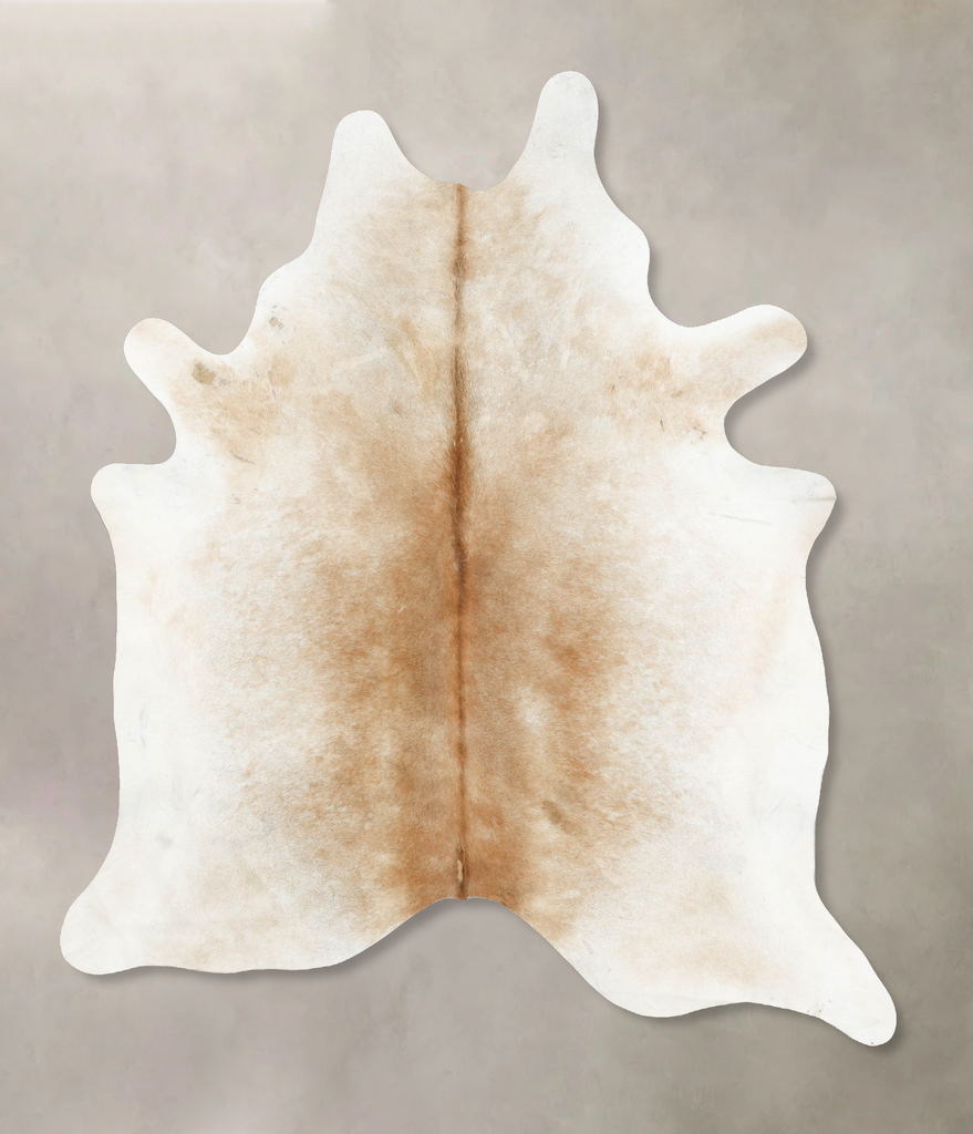 Grey with Beige XX-Large Brazilian Cowhide Rug 8'6"H x 6'11"W #B14816 by Hudson Hides