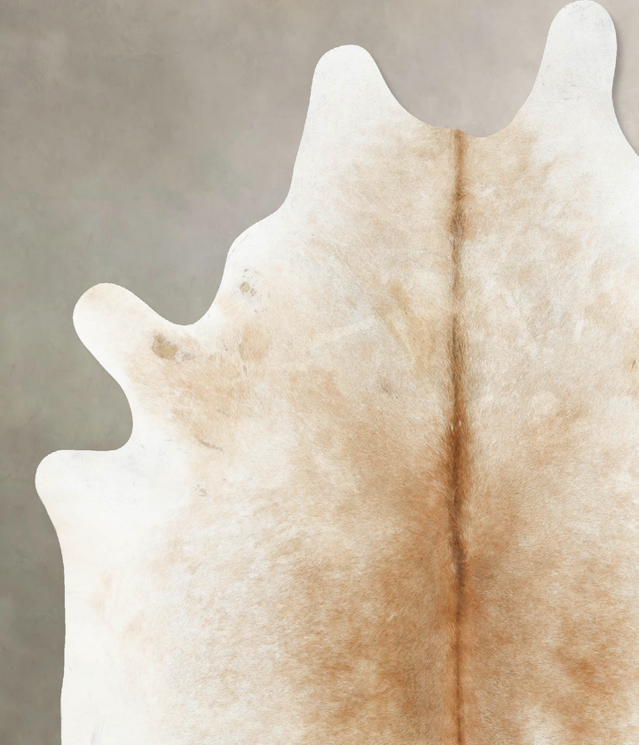 Grey with Beige XX-Large Brazilian Cowhide Rug 8'6"H x 6'11"W #B14816 by Hudson Hides