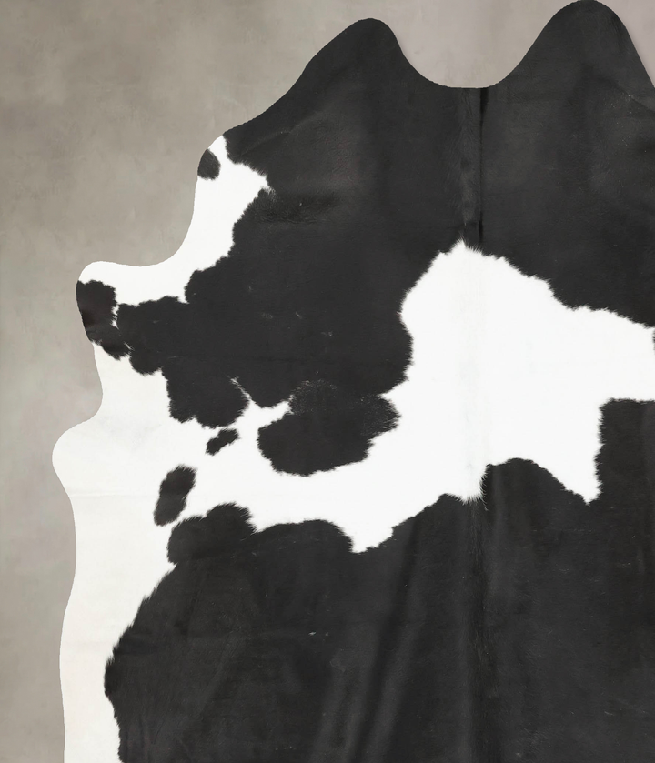 Black and White XX-Large Brazilian Cowhide Rug 8'1"H x 6'11"W #B14836 by Hudson Hides