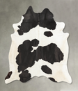 Black and White XX-Large Brazilian Cowhide Rug 7'4"H x 7'1"W #B1484 by Hudson Hides