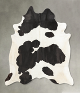 Black and White XX-Large Brazilian Cowhide Rug 7'4"H x 7'1"W #B1484 by Hudson Hides