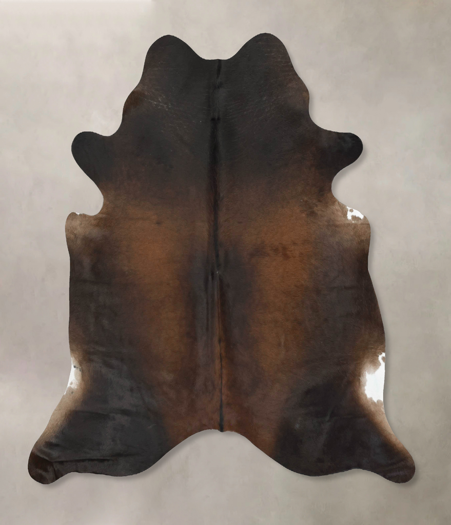 Chocolate Large Brazilian Cowhide Rug 6'5"H x 6'1"W #B14856 by Hudson Hides