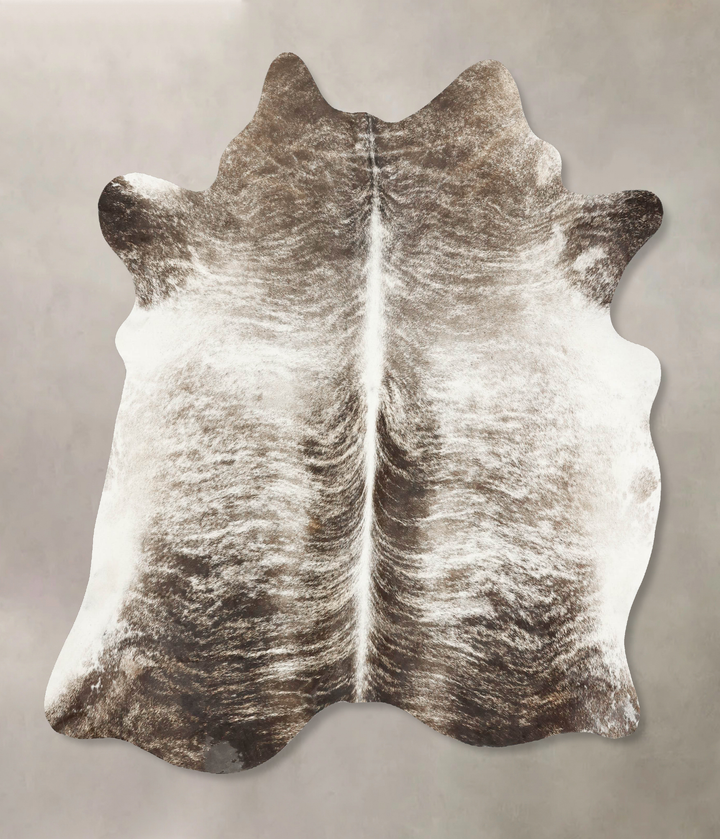 Grey Brindle X-Large Brazilian Cowhide Rug 6'9"H x 6'2"W #B14857 by Hudson Hides