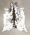 Chocolate and White X-Large Brazilian Cowhide Rug 6'8