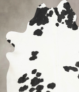 Black and White XX-Large Brazilian Cowhide Rug 8'0"H x 6'11"W #B14872 by Hudson Hides