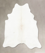 Ivory with Beige X-Large Brazilian Cowhide Rug 7'3"H x 6'10"W #B14875 by Hudson Hides