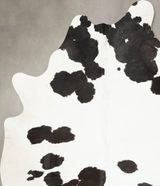 Black and White XX-Large Brazilian Cowhide Rug 8'6"H x 6'9"W #B14882 by Hudson Hides