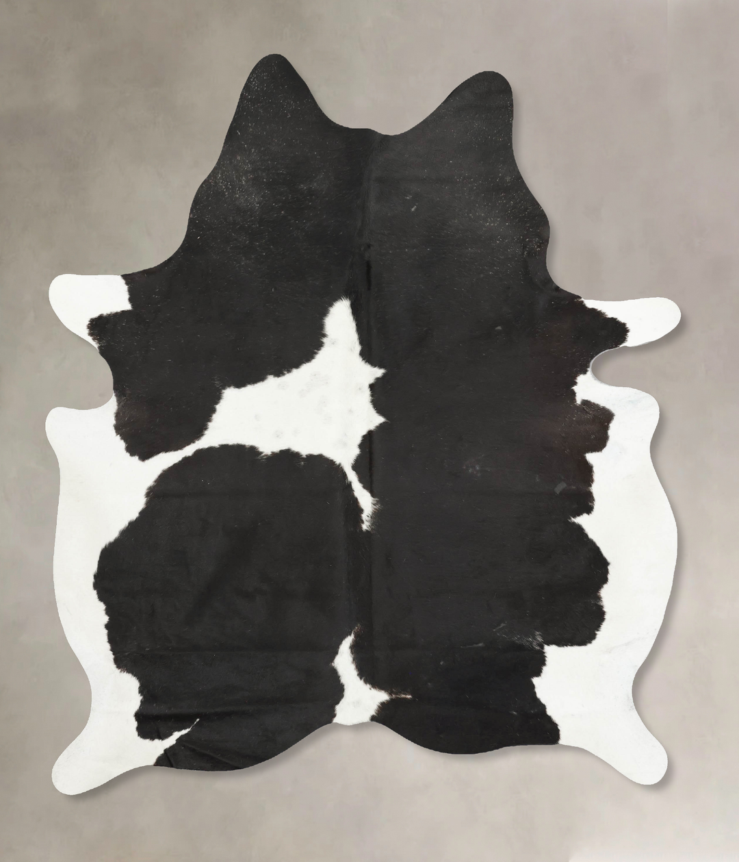 Black and White X-Large Brazilian Cowhide Rug 7'7"H x 5'8"W #B14890 by