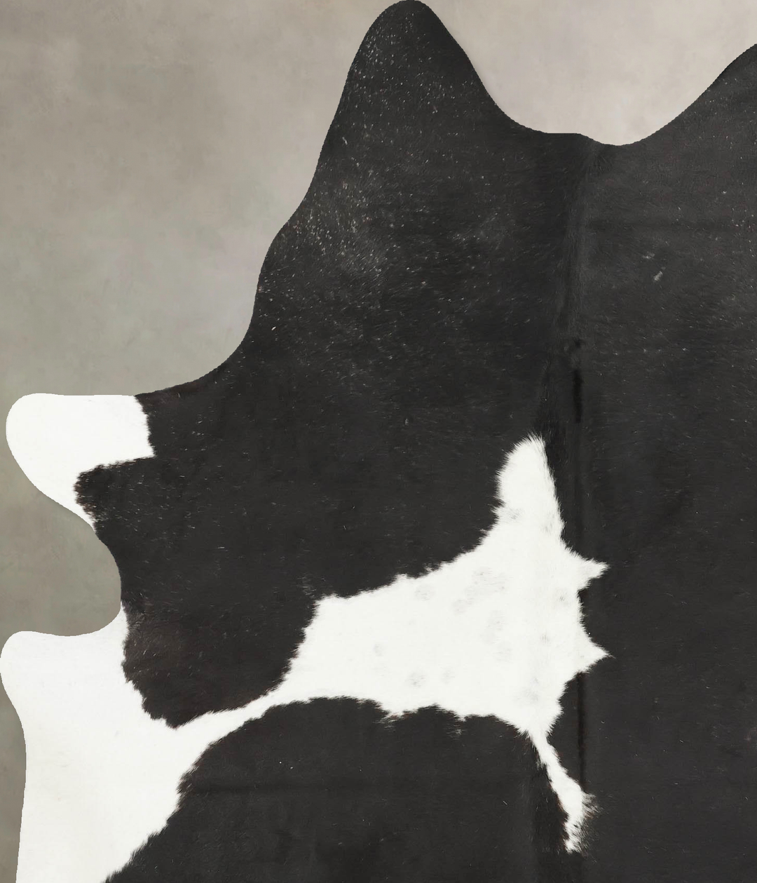 Black and White X-Large Brazilian Cowhide Rug 7'7"H x 5'8"W #B14890 by