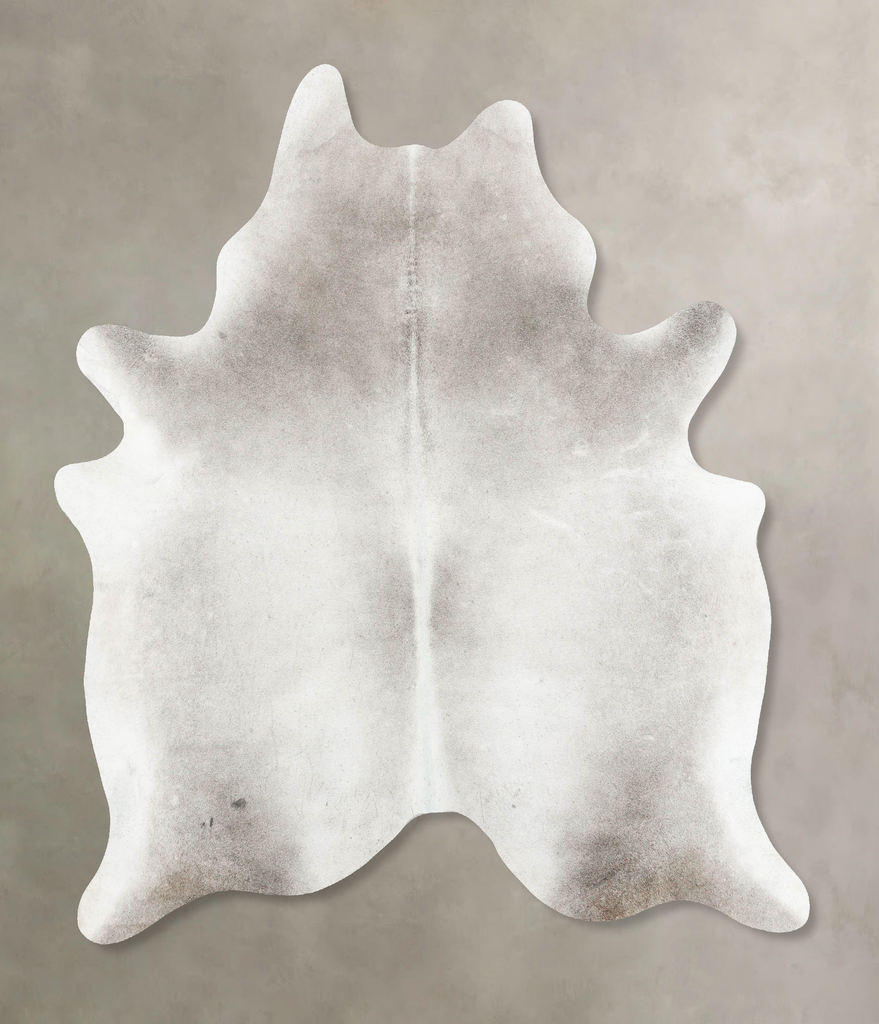 Medium Grey X-Large Brazilian Cowhide Rug 7'5"H x 6'5"W #B14896 by Hudson Hides