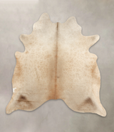 Champagne X-Large Brazilian Cowhide Rug 7'2"H x 6'9"W #B1490 by Hudson Hides