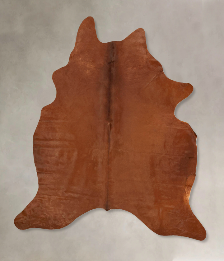 Solid Brown X-Large Brazilian Cowhide Rug 7'0"H x 6'0"W #B14901 by Hudson Hides