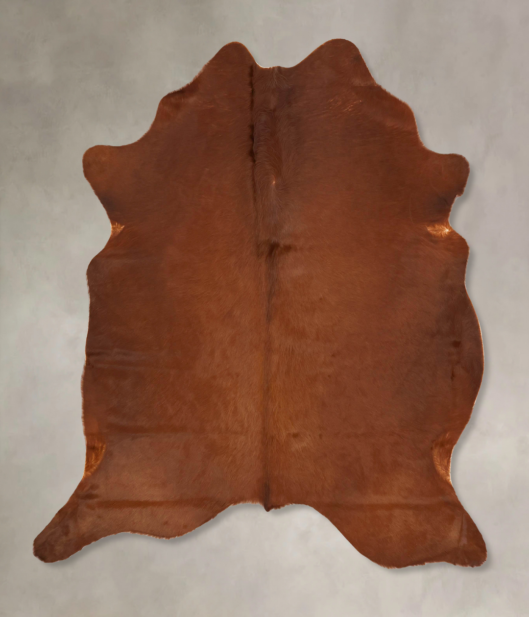 Solid Brown X-Large Brazilian Cowhide Rug 6'9"H x 6'1"W #B14903 by Hud