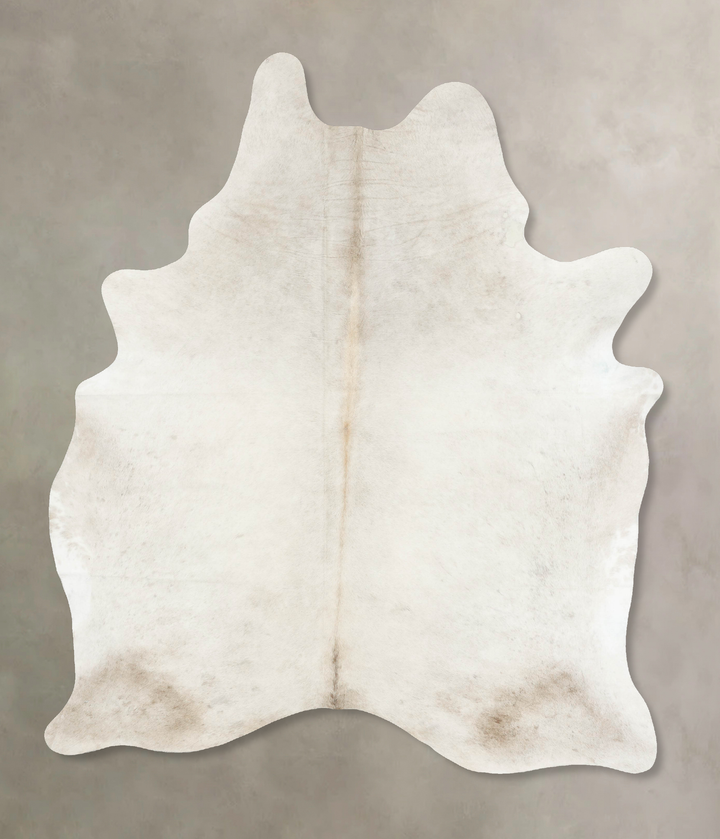 Ivory with Beige XX-Large Brazilian Cowhide Rug 8'6"H x 6'3"W #B14911 by Hudson Hides