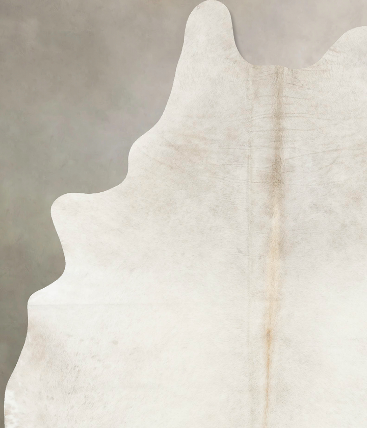 Ivory with Beige XX-Large Brazilian Cowhide Rug 8'6"H x 6'3"W #B14911 by Hudson Hides
