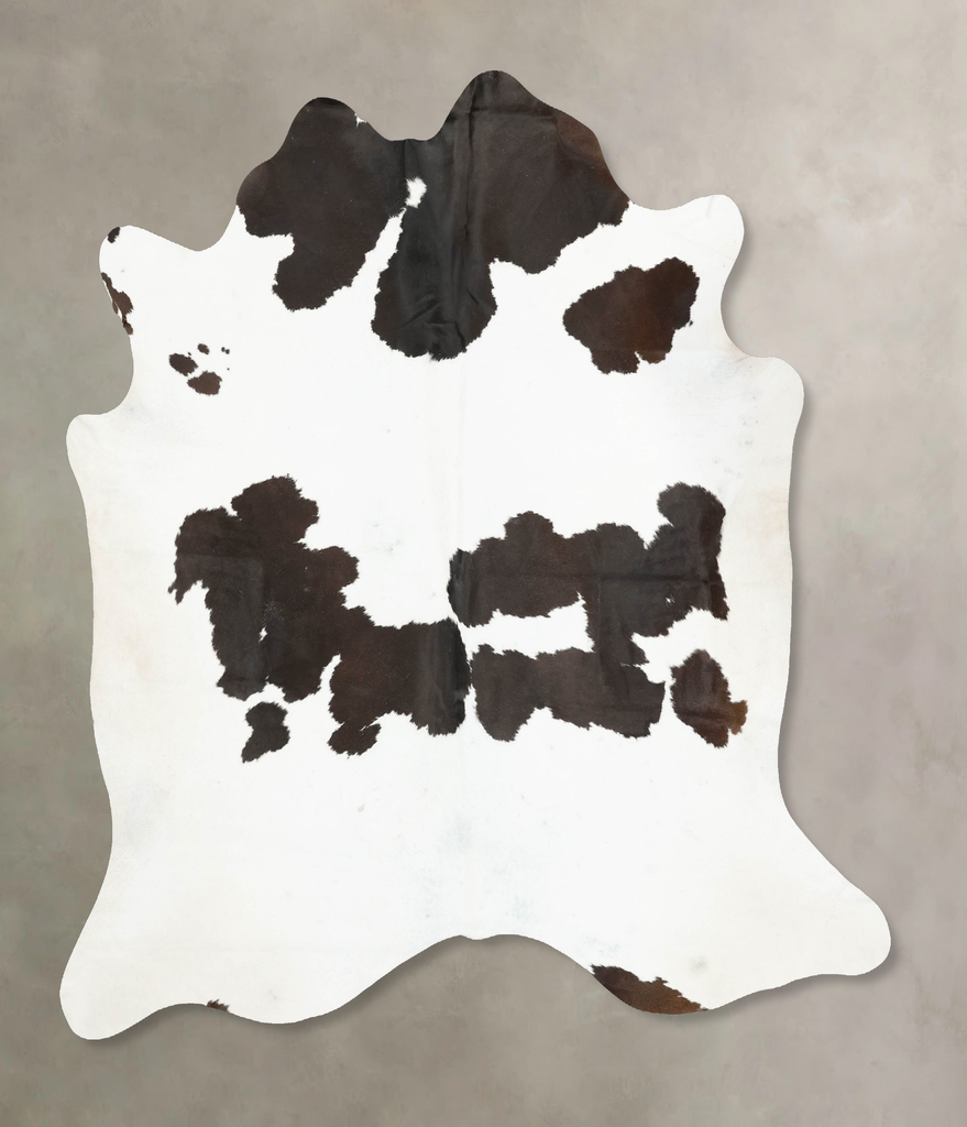 Black and White XX-Large Brazilian Cowhide Rug 8'0"H x 7'4"W #B14912 by Hudson Hides