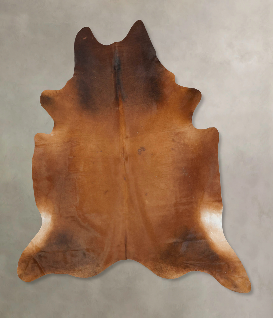 Solid Brown XX-Large Brazilian Cowhide Rug 8'10"H x 7'10"W #B14916 by Hudson Hides