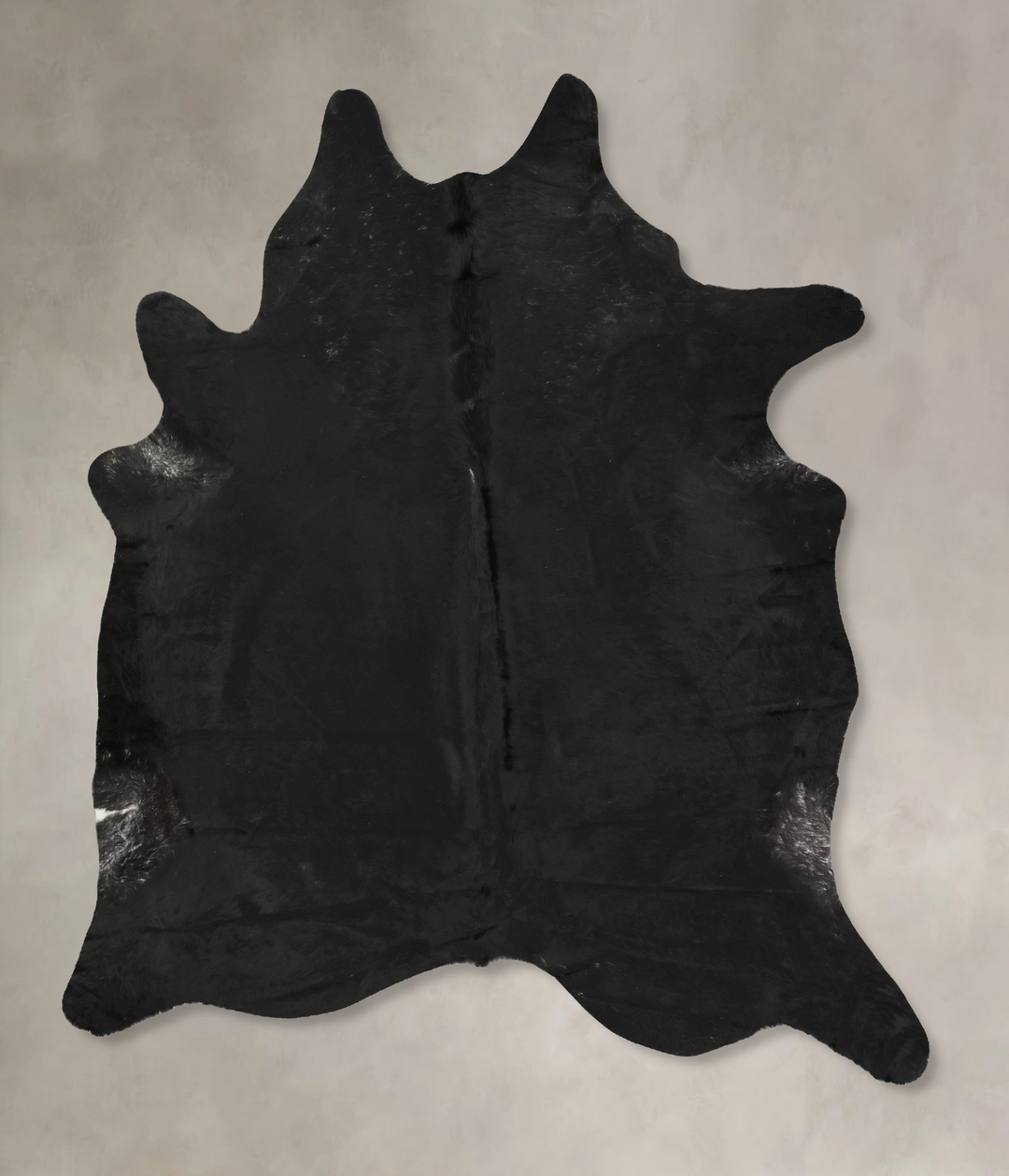 Solid Black XX-Large Brazilian Cowhide Rug 8'9"H x 7'0"W #B14918 by Hu