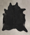 Solid Black XX-Large Brazilian Cowhide Rug 8'9