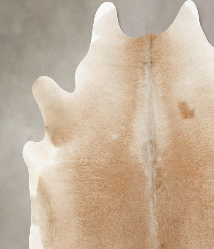 Beige XX-Large Brazilian Cowhide Rug 7'11"H x 7'1"W #B14922 by Hudson Hides