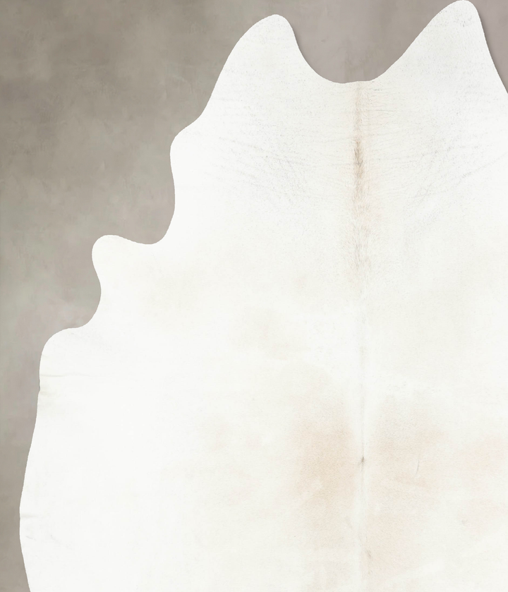 Ivory with Beige XX-Large Brazilian Cowhide Rug 8'11"H x 7'4"W #B14923 by Hudson Hides