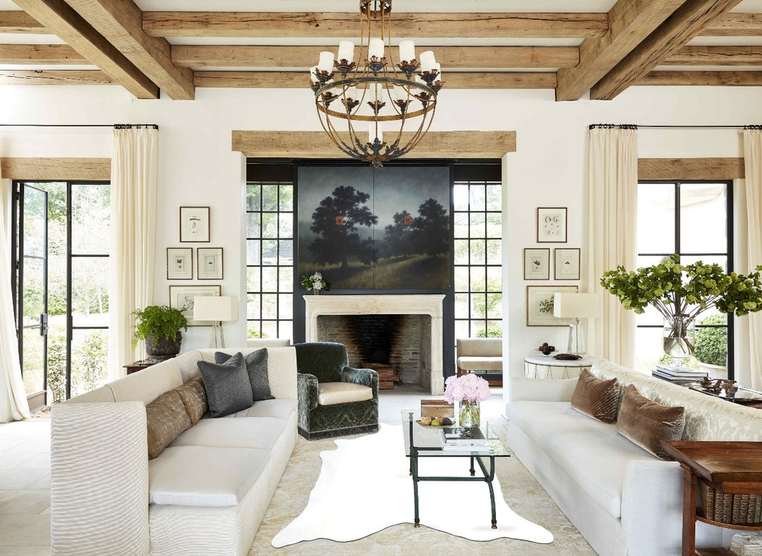 Solid White XX-Large Brazilian Cowhide Rug 7'11"H x 7'2"W #B14926 by H