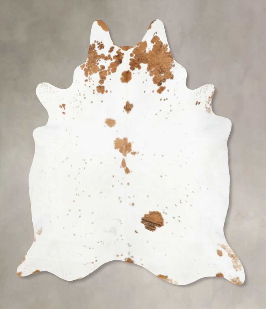 Brown and White XX-Large Brazilian Cowhide Rug 8'4"H x 7'7"W #B14928 by Hudson Hides