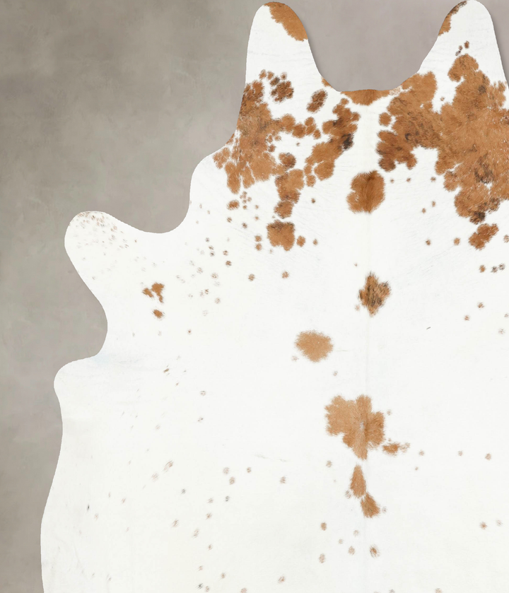Brown and White XX-Large Brazilian Cowhide Rug 8'4"H x 7'7"W #B14928 by Hudson Hides