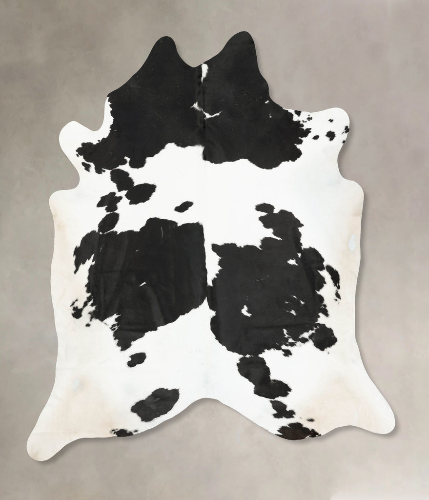 Black and White XX-Large Brazilian Cowhide Rug 9'1"H x 7'11"W #B14929 by Hudson Hides