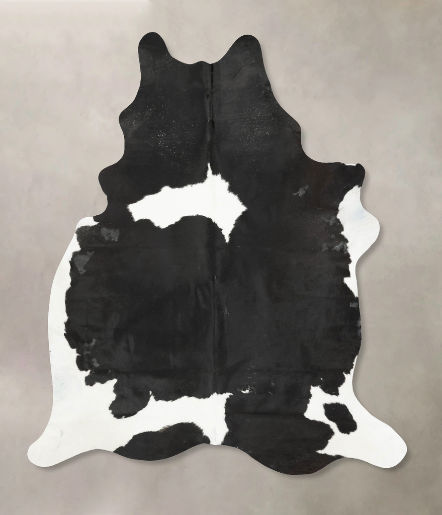 Black and White X-Large Brazilian Cowhide Rug 7'9"H x 6'5"W #B14936 by Hudson Hides