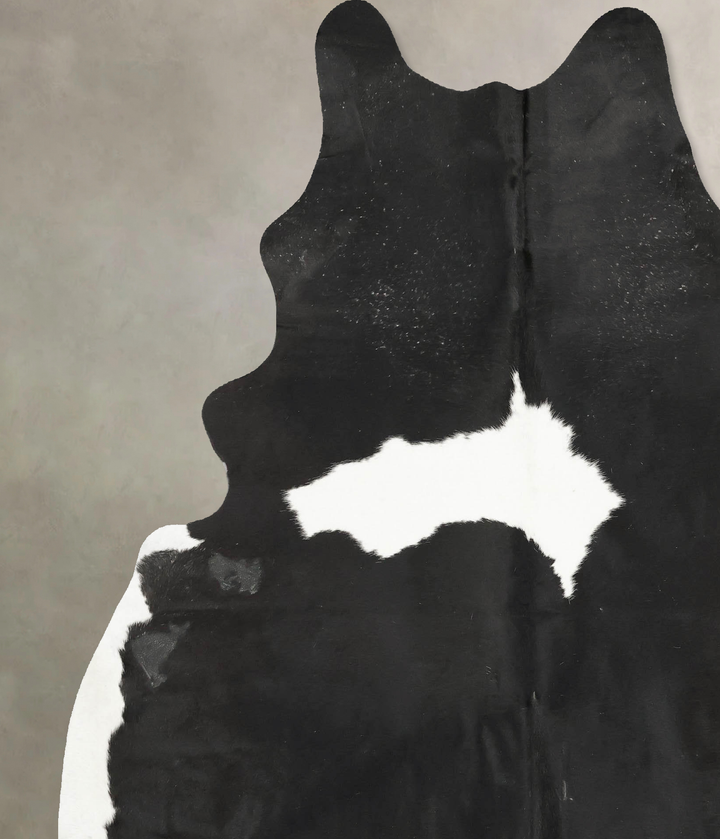 Black and White X-Large Brazilian Cowhide Rug 7'9"H x 6'5"W #B14936 by Hudson Hides