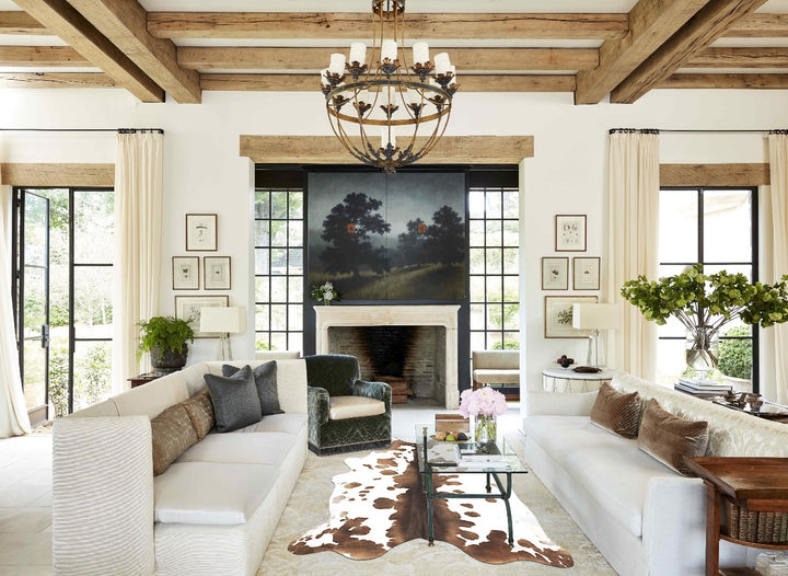 Chocolate and White XX-Large Brazilian Cowhide Rug 8'0"H x 6'8"W #B14939 by Hudson Hides